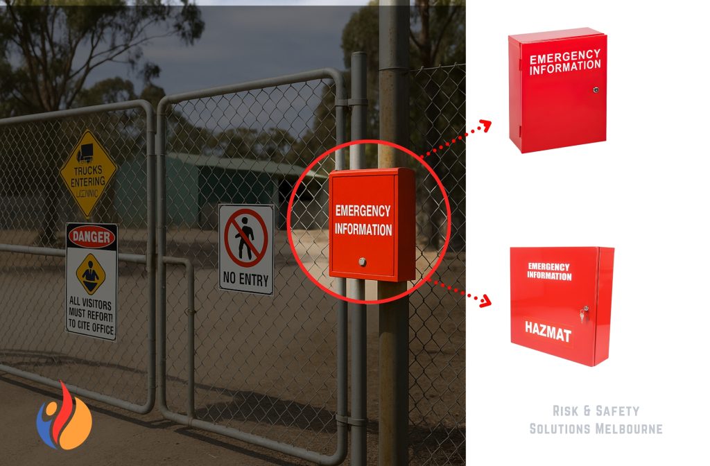 Emergency Information Container (EIC) is a red box where EIB and other SDS files are located
